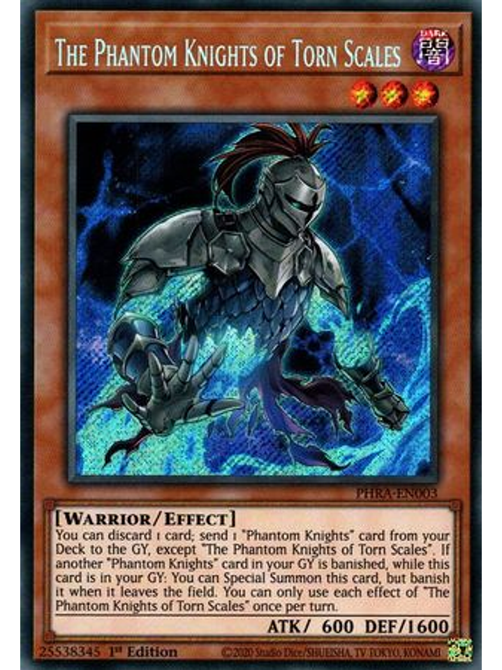 The Phantom Knights of Torn Scales - PHRA-EN003 - Secret Rare 1st Edition 1