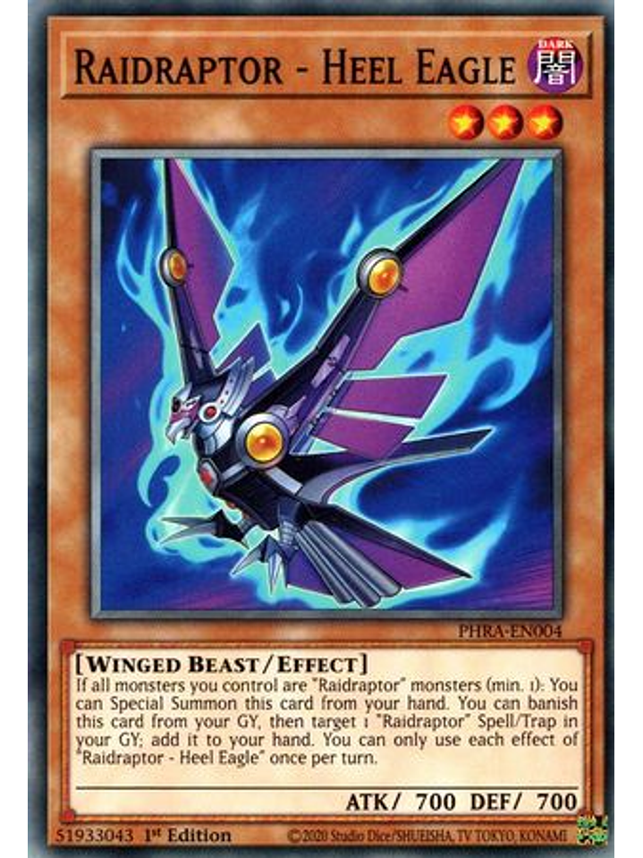 Raidraptor - Heel Eagle - PHRA-EN004 - Common 1st Edition 1