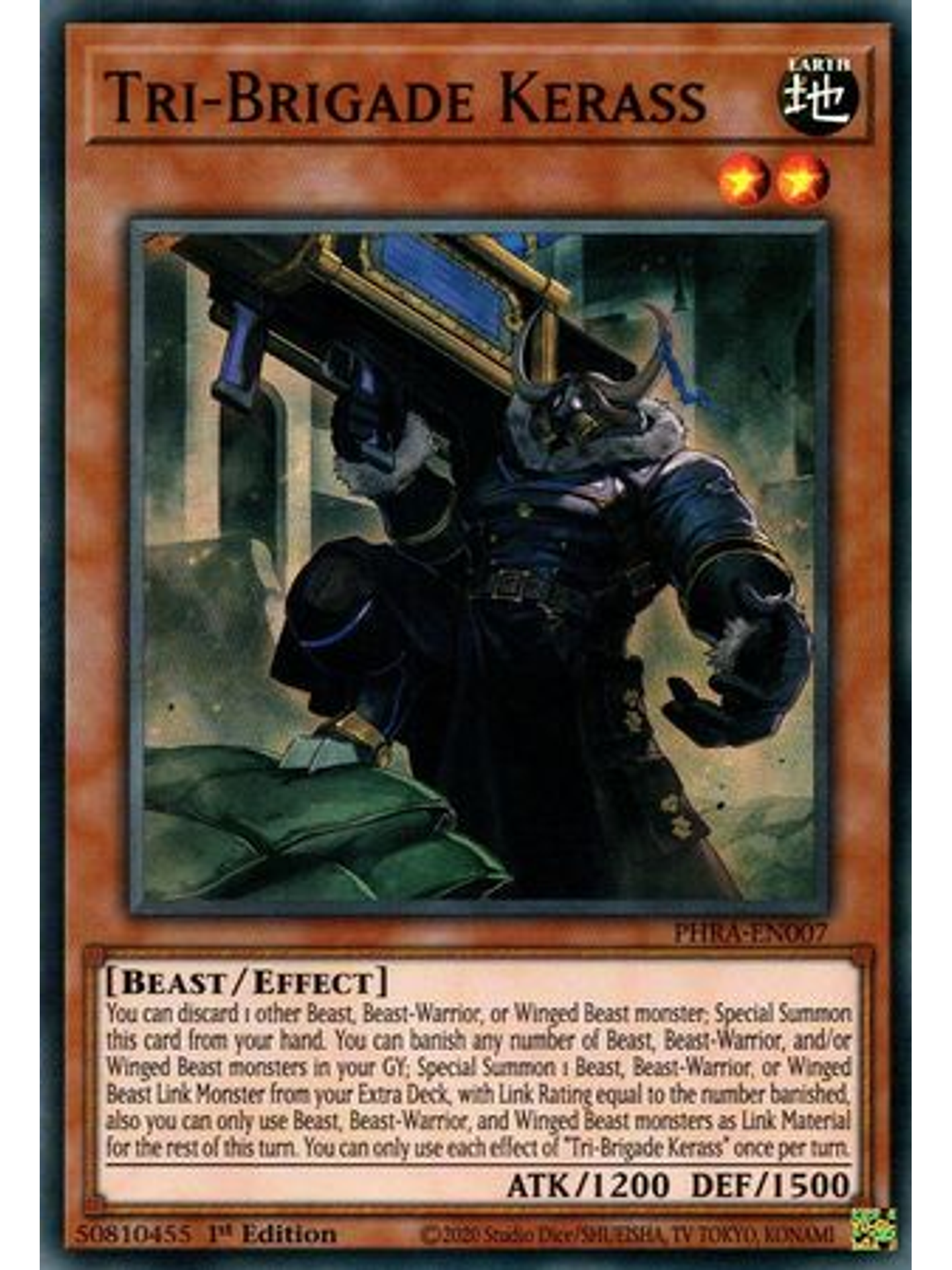 Tri-Brigade Kerass - PHRA-EN007 - Super Rare 1st Edition 1