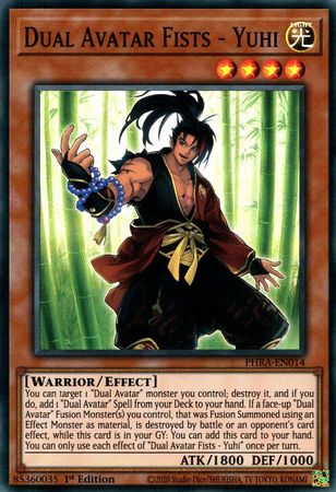 Dual Avatar Fists - Yuhi - PHRA-EN014 - Super Rare 1st Edition