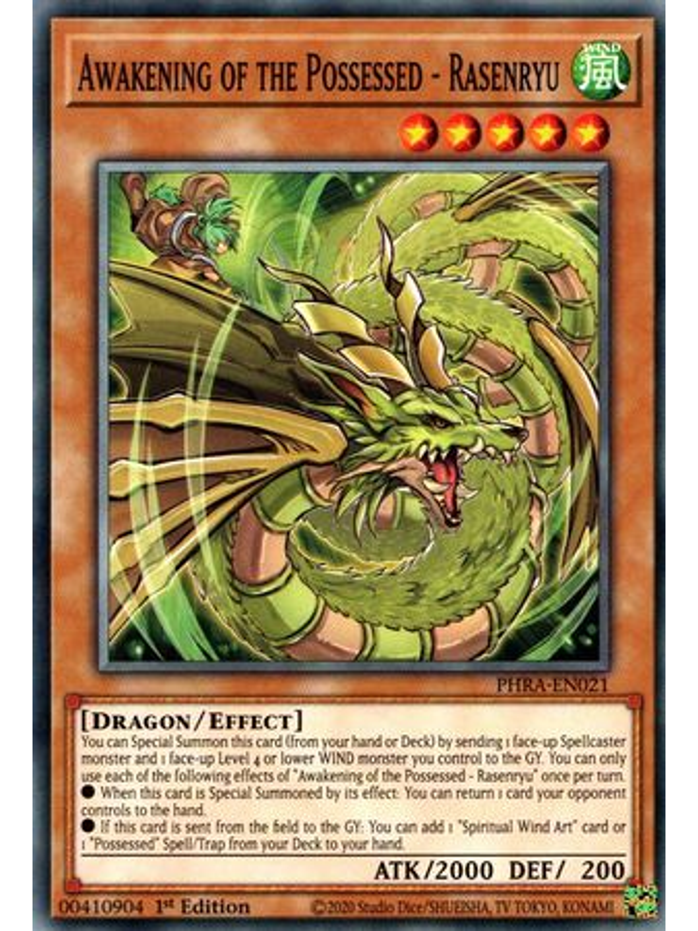 Awakening of the Possessed - Rasenryu - PHRA-EN021 - Common 1st Edition 1