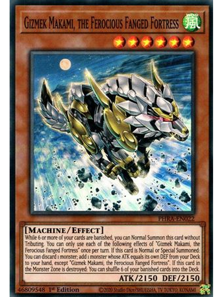 Gizmek Makami, the Ferocious Fanged Fortress - PHRA-EN022 - Super Rare 1st Edition 1