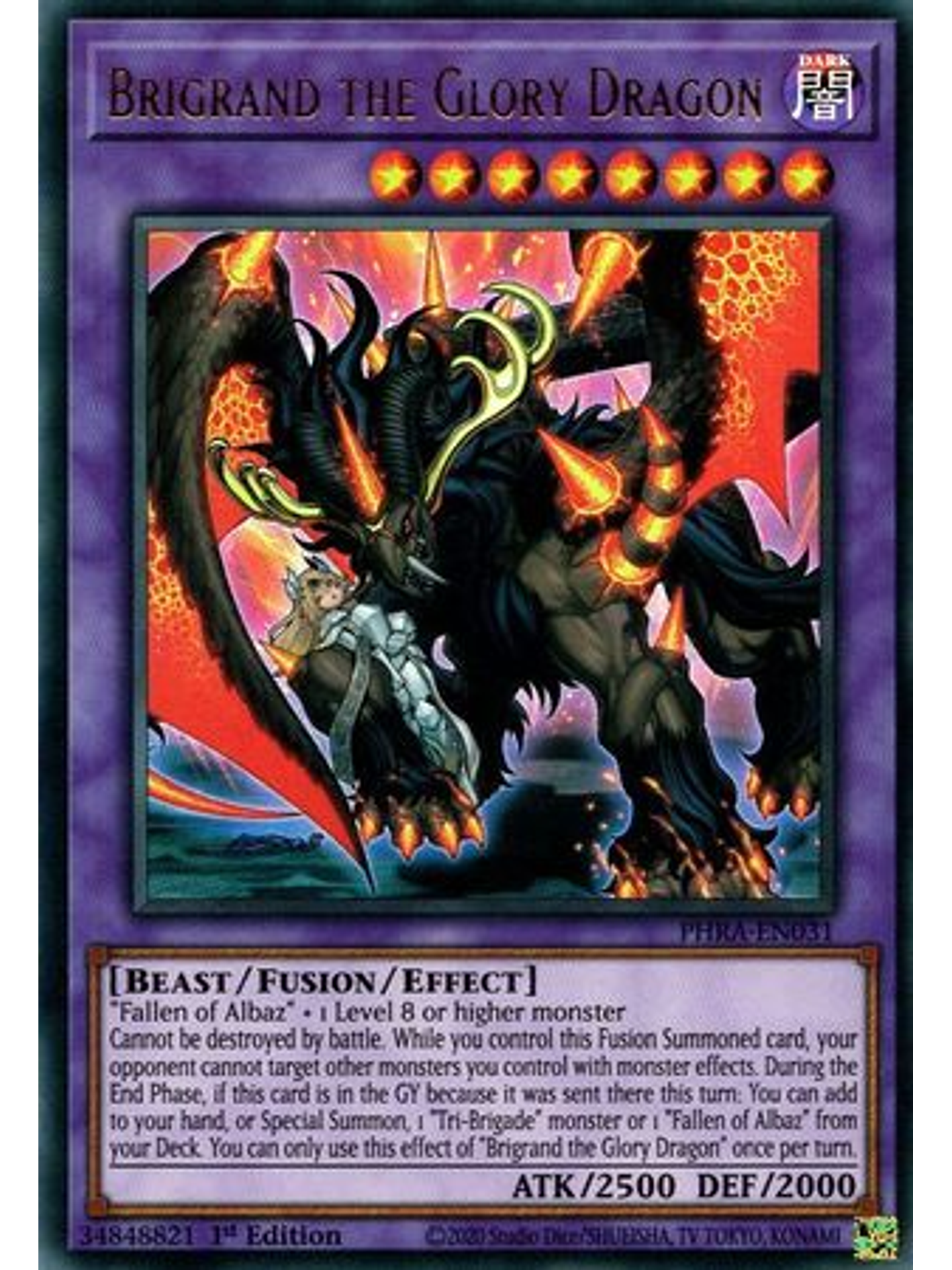 Brigrand the Glory Dragon - PHRA-EN031 - Ultra Rare 1st Edition 1