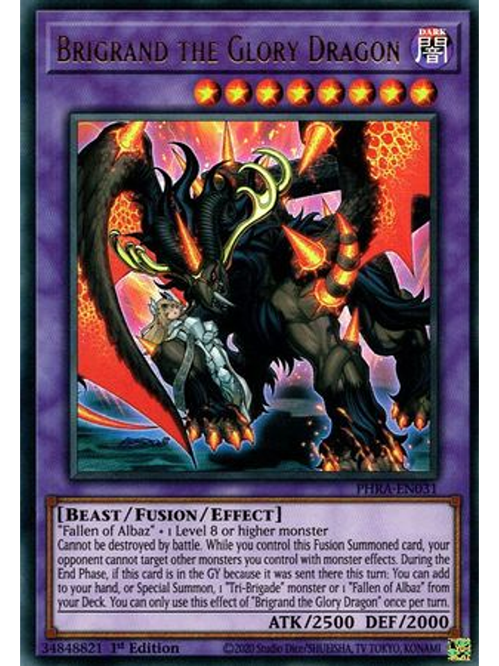 Brigrand the Glory Dragon - PHRA-EN031 - Ultra Rare 1st Edition 1