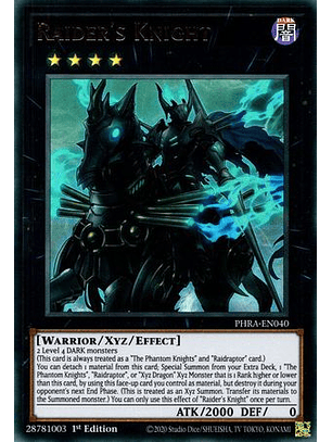 Raider's Knight - PHRA-EN040 - Ultra Rare 1st Edition