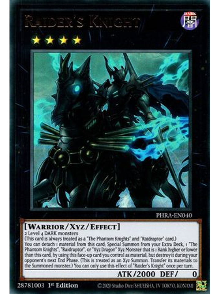 Raider's Knight - PHRA-EN040 - Ultra Rare 1st Edition 1
