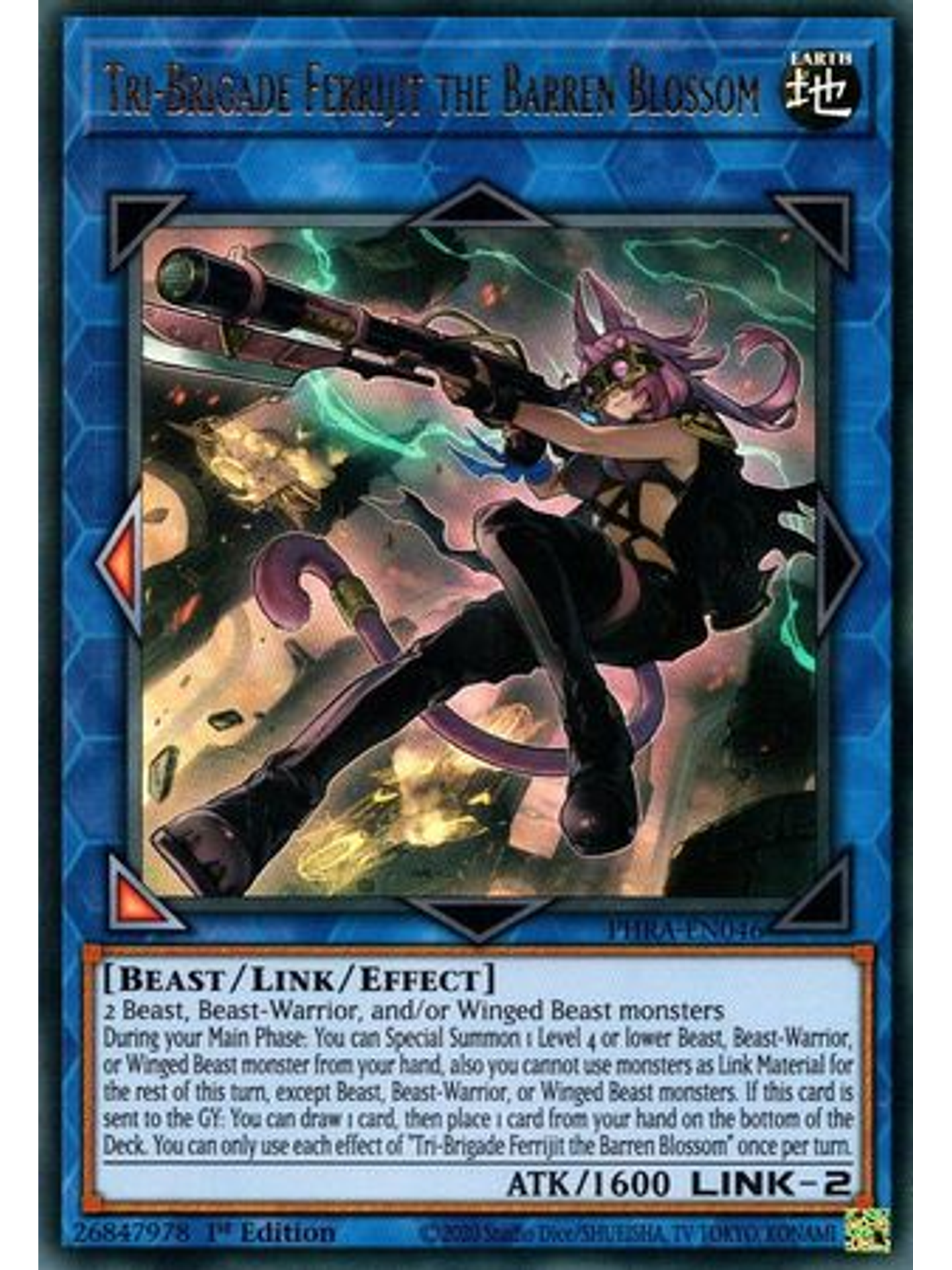 Tri-Brigade Ferrijit the Barren Blossom - PHRA-EN046 - Ultra Rare 1st Edition 1