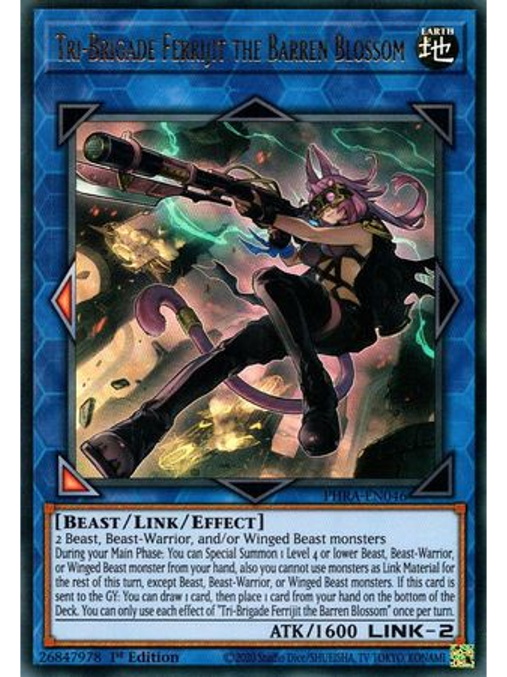 Tri-Brigade Ferrijit the Barren Blossom - PHRA-EN046 - Ultra Rare 1st Edition 1