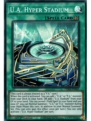 U.A. Hyper Stadium - PHRA-EN061 - Super Rare 1st Edition