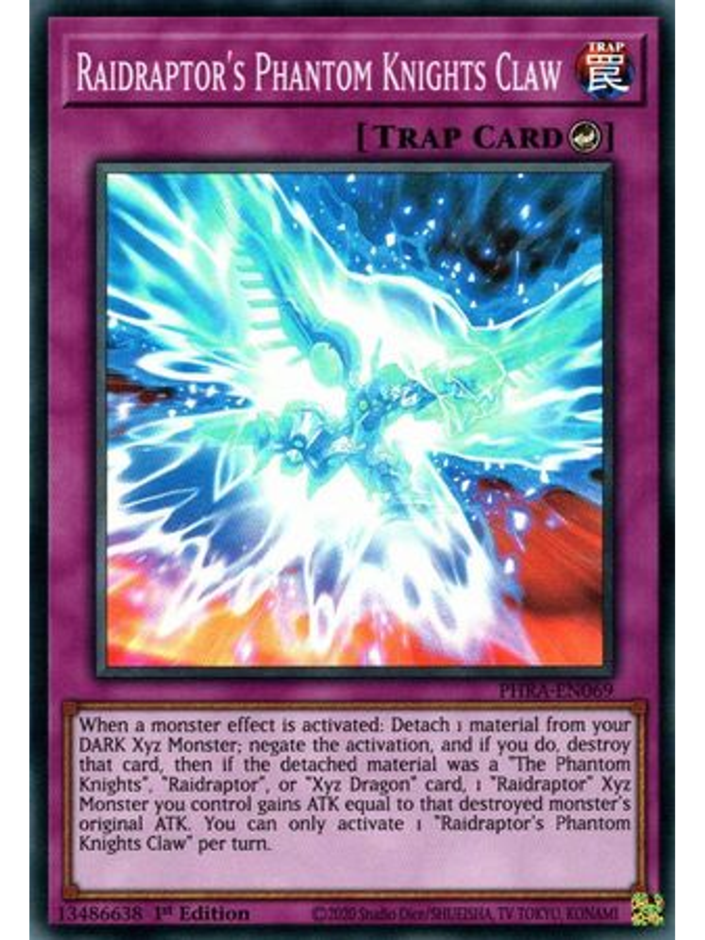 Raidraptor's Phantom Knights Claw - PHRA-EN069 - Super Rare 1st Edition 1