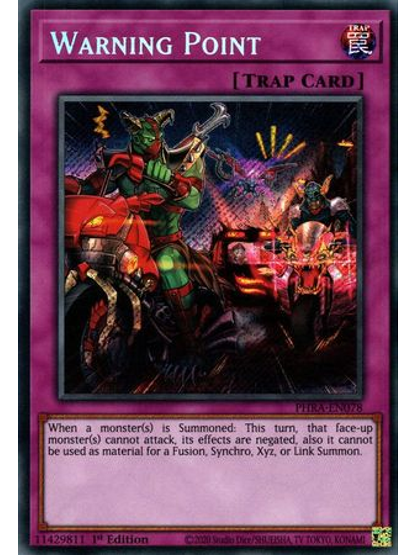 Warning Point - PHRA-EN078 - Secret Rare 1st Edition 1