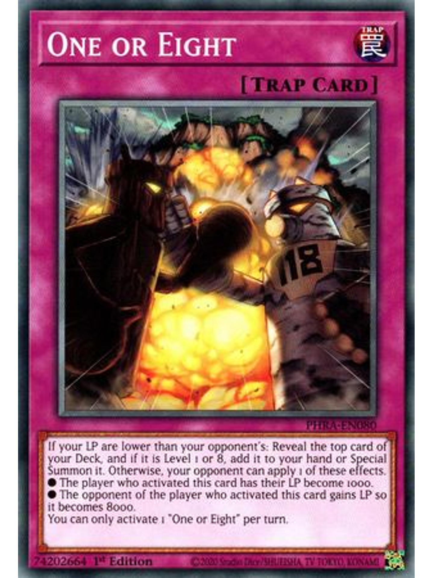 One or Eight - PHRA-EN080 - Common 1st Edition 1