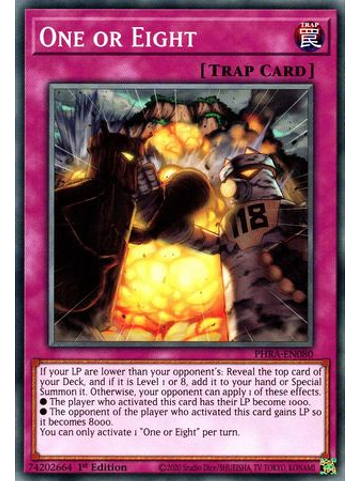 One or Eight - PHRA-EN080 - Common 1st Edition 1