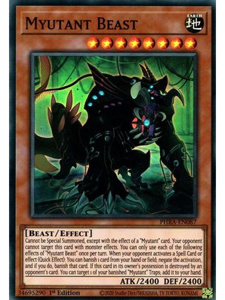 Myutant Beast - PHRA-EN087 - Super Rare 1st Edition 1