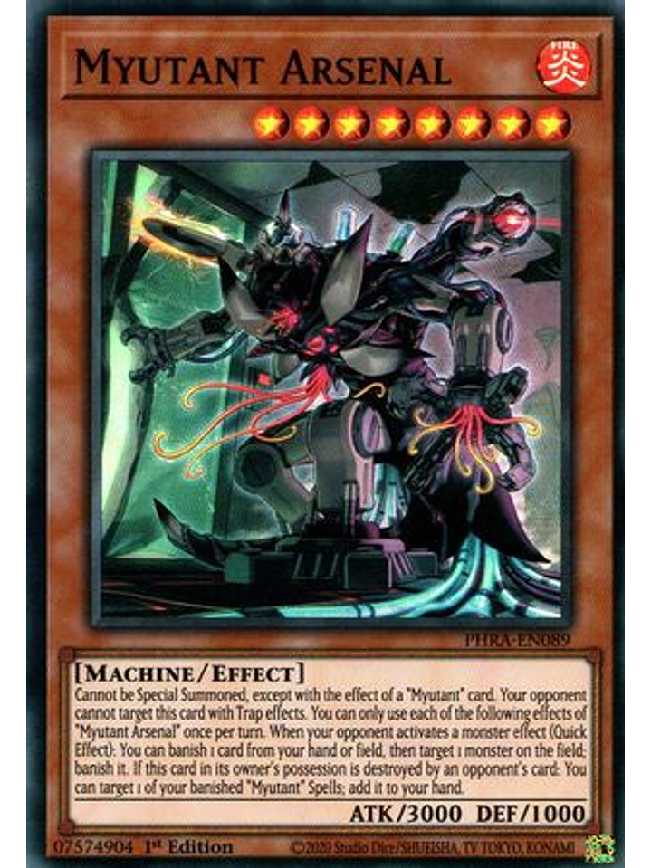 Myutant Arsenal - PHRA-EN089 - Super Rare 1st Edition 1