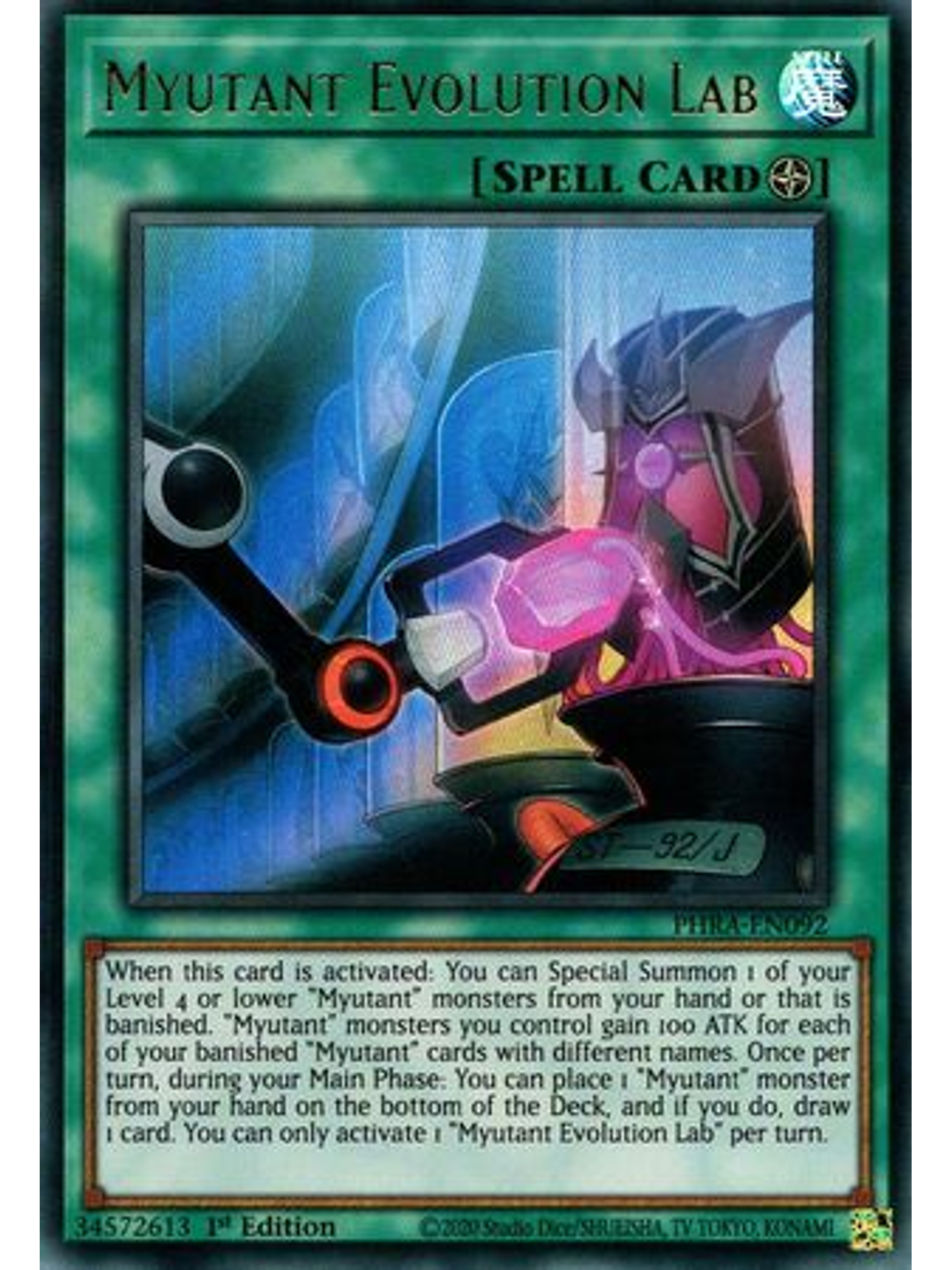 Myutant Evolution Lab - PHRA-EN092 - Ultra Rare 1st Edition 1