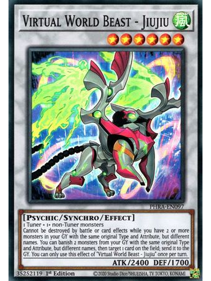 Virtual World Beast - Jiujiu - PHRA-EN097 - Super Rare 1st Edition 1