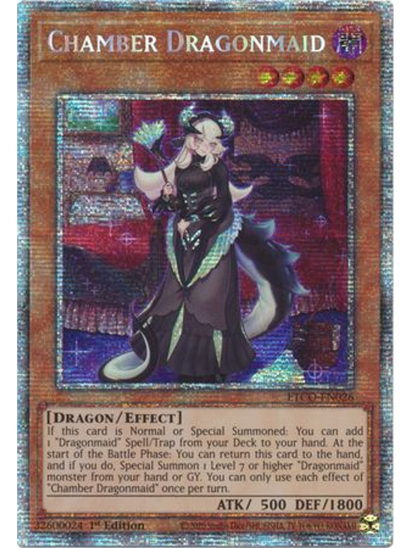 Chamber Dragonmaid - ETCO-EN026 - Starlight Rare 1st Edition 1