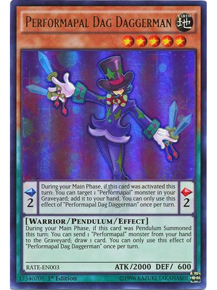 Performapal Dag Daggerman - RATE-EN003 - Ultra Rare 1st Edition 1