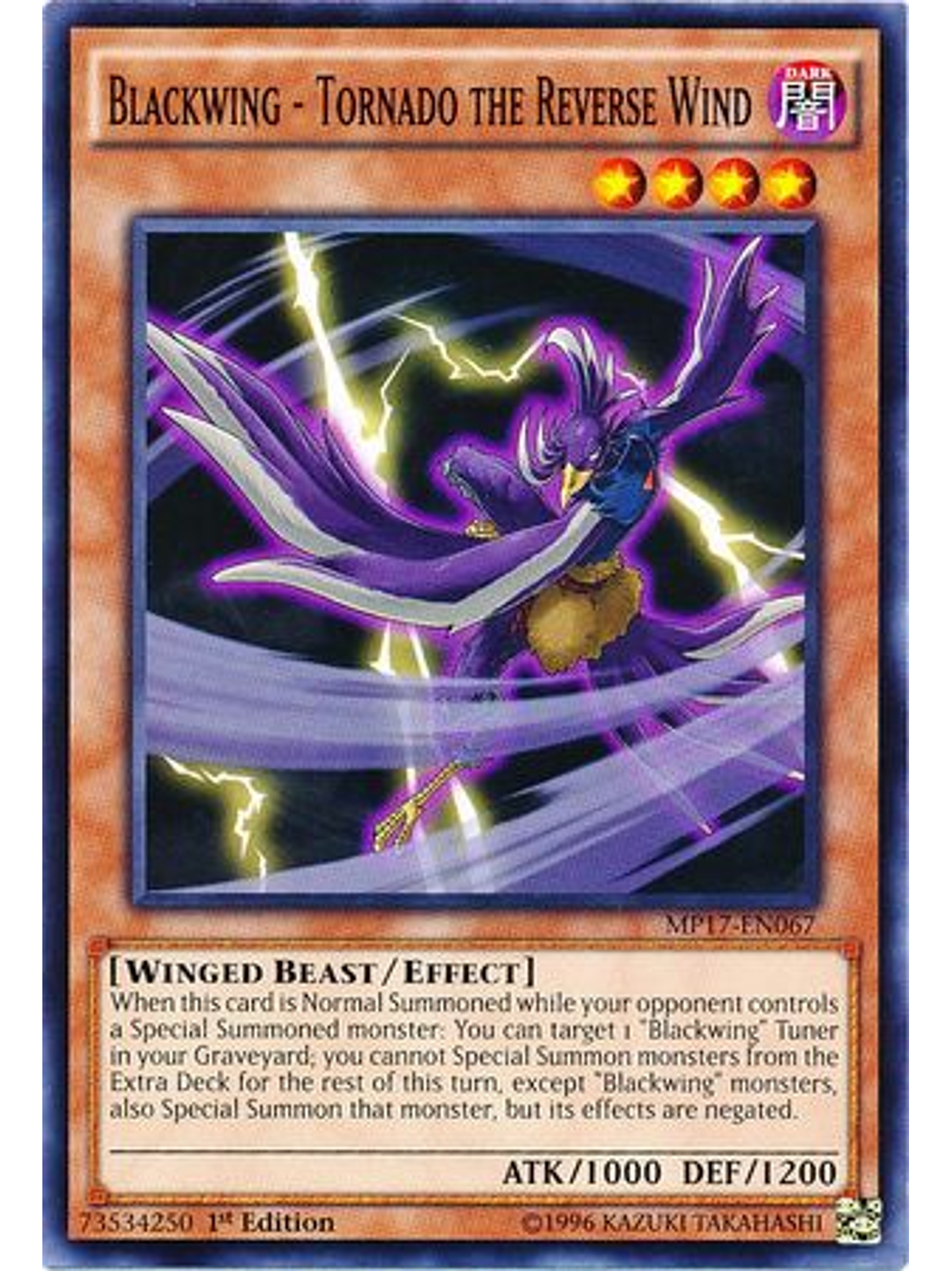 Blackwing - Tornado the Reverse Wind - MP17-EN067 - Common 1st Edition 1