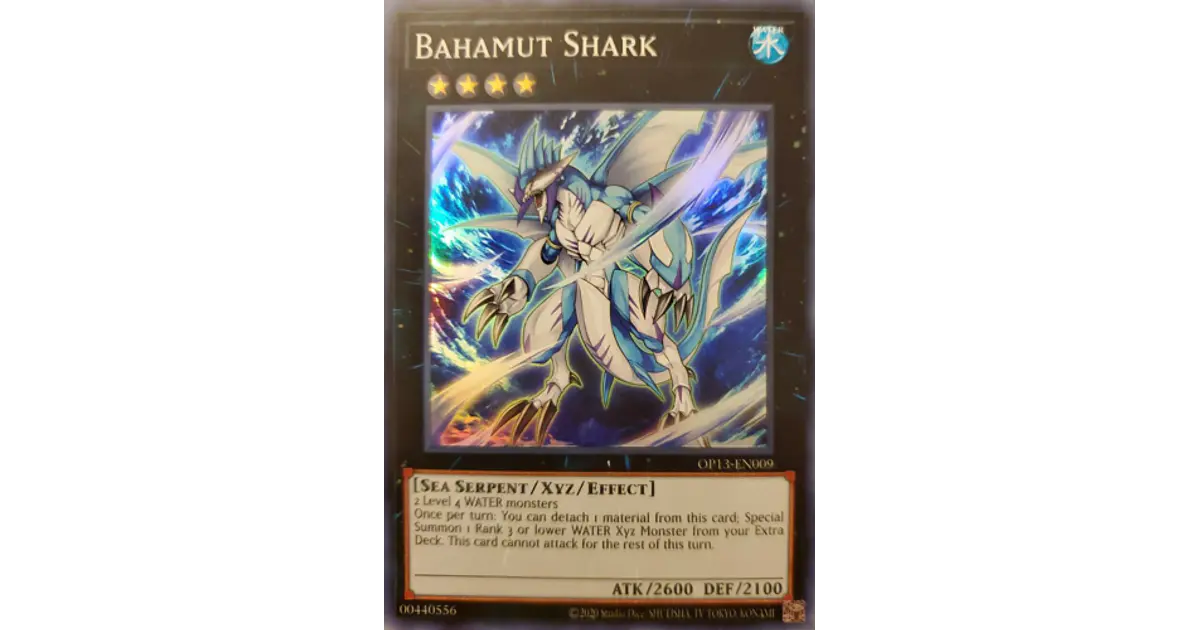 yugioh bahamut shark deck Yu-Gi-Oh! Bahamut Shark OP13-EN009 Super Rare used condition – Card Empire main image 0