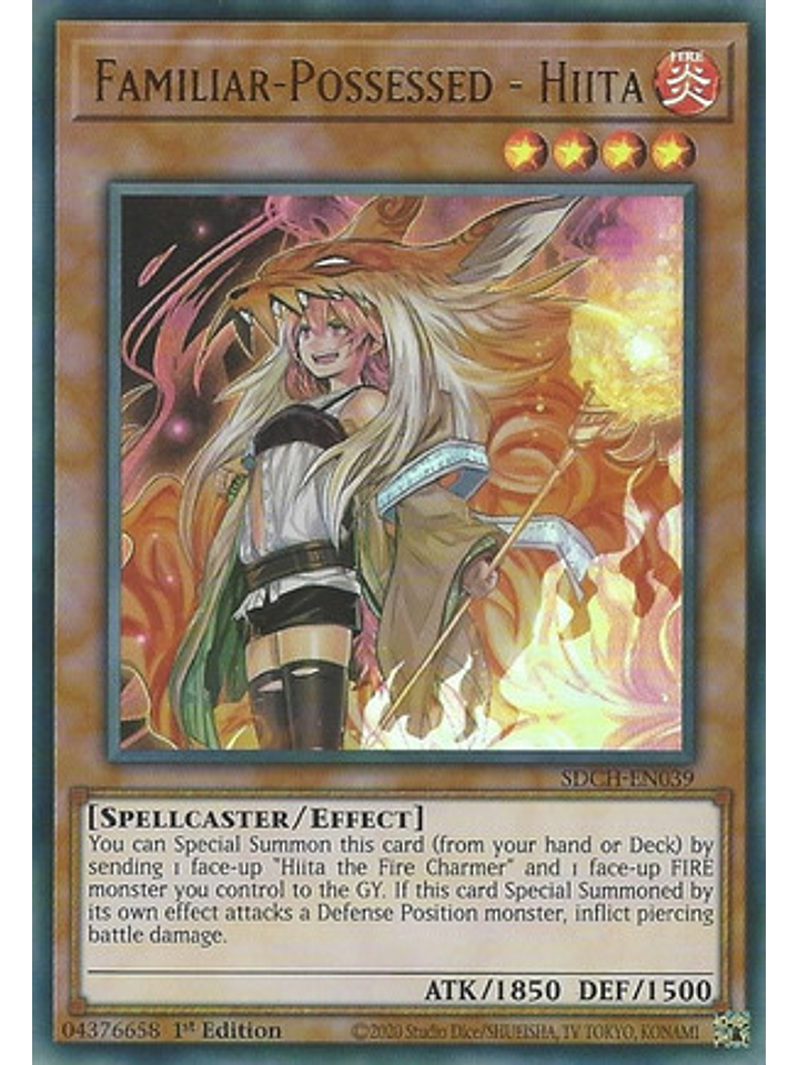 Familiar-Possessed - Hiita (Alternate Art) - SDCH-EN039 - Ultra Rare 1st Edition 1