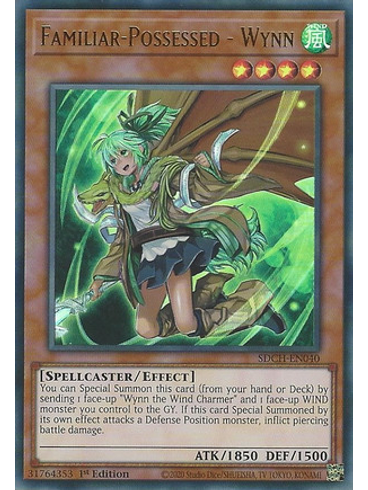 Familiar-Possessed - Wynn (Alternate Art) - SDCH-EN040 - Ultra Rare 1st Edition 1