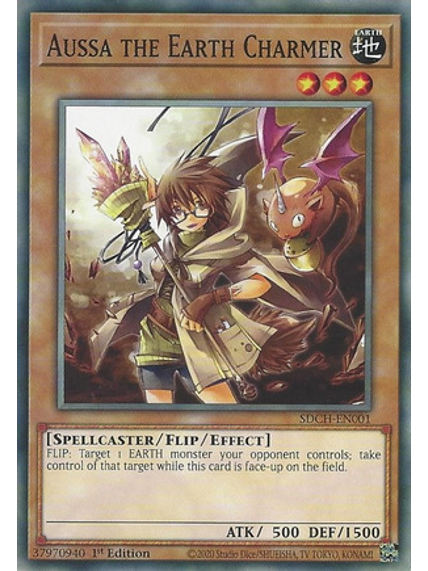 Aussa the Earth Charmer - SDCH-EN001 - Common 1st Edition 1