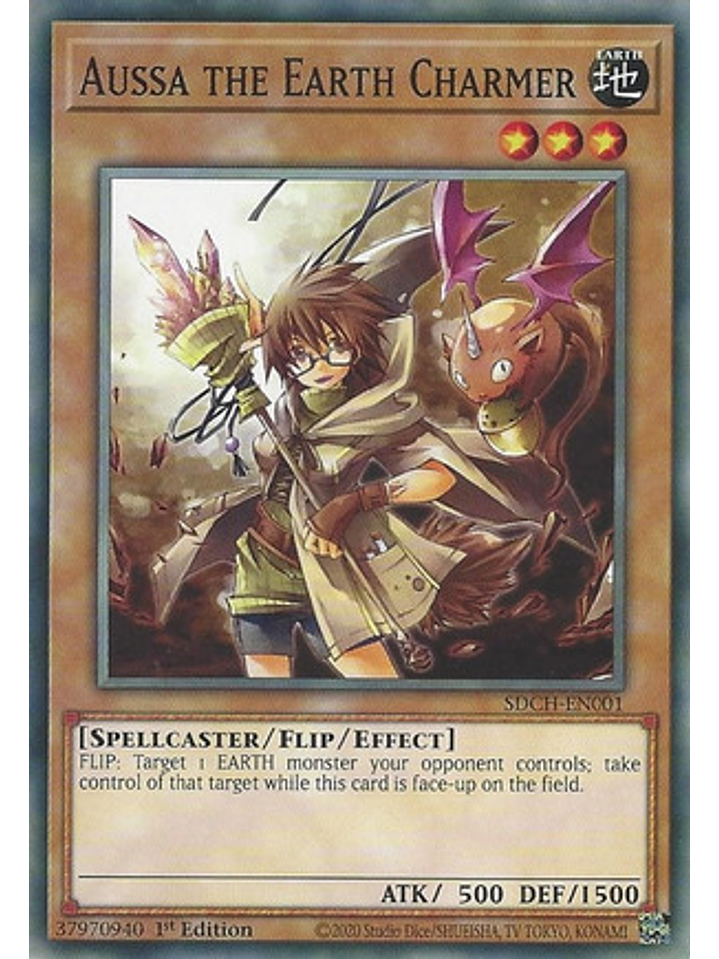 Aussa the Earth Charmer - SDCH-EN001 - Common 1st Edition 1