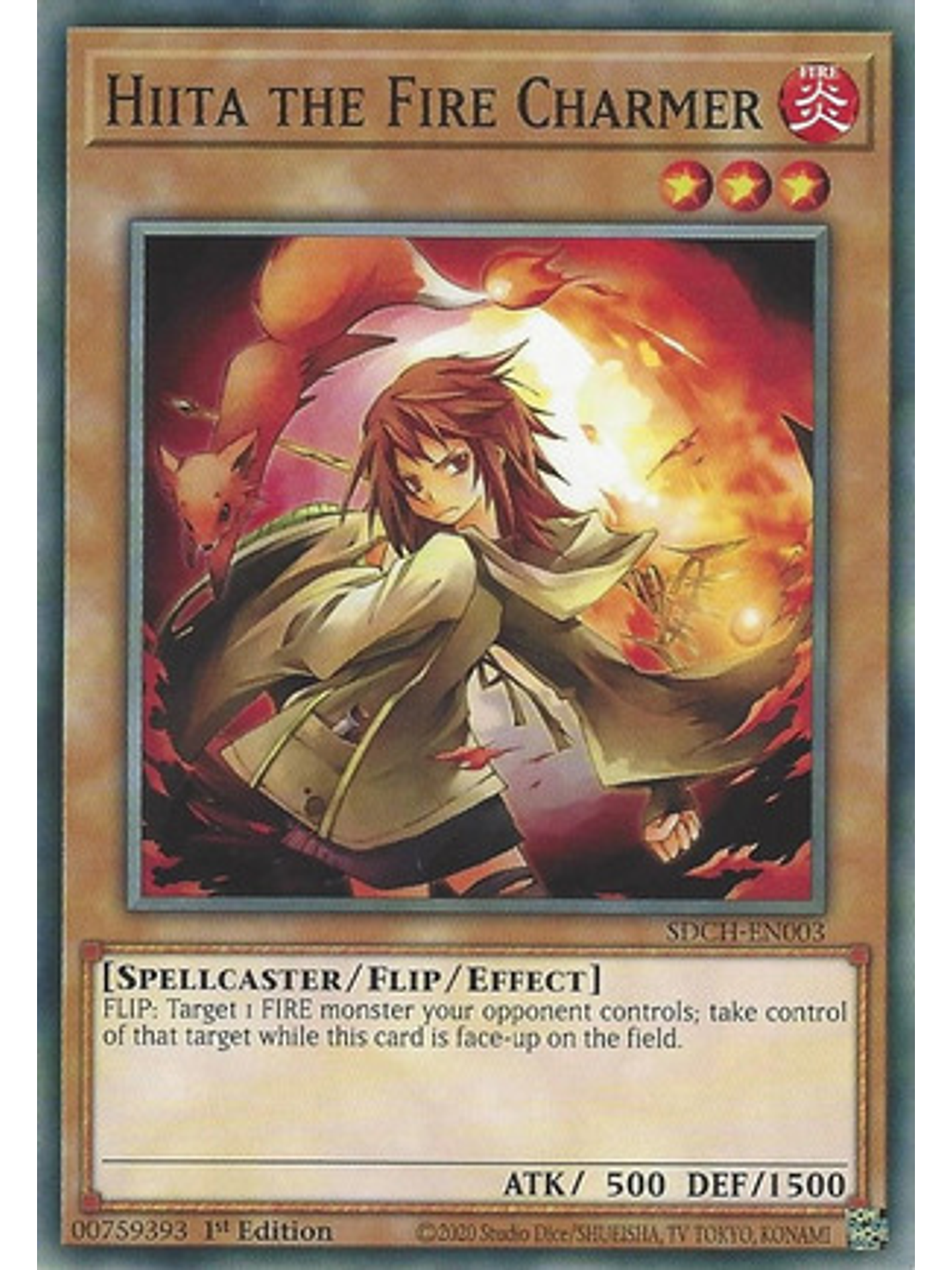 Hiita the Fire Charmer - SDCH-EN003 - Common 1st Edition 1