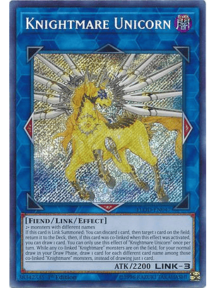 Knightmare Unicorn - FLOD-EN047 - Secret Rare 1st Edition