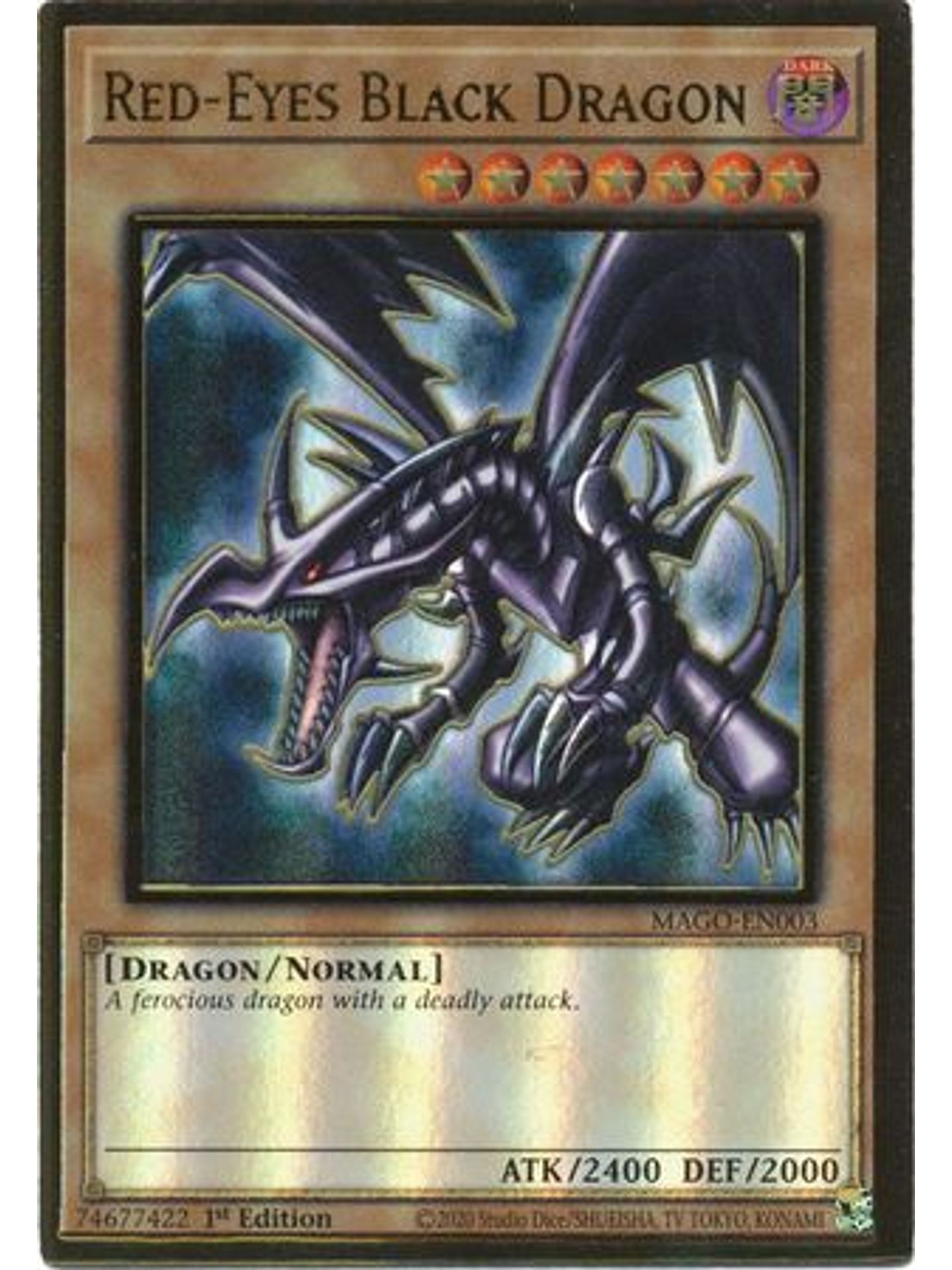 Red-Eyes Black Dragon - MAGO-EN003 - Premium Gold Rare 1st Edition 1