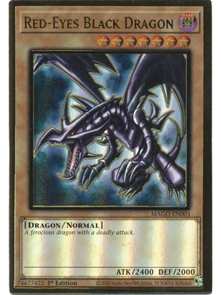 Red-Eyes Black Dragon - MAGO-EN003 - Premium Gold Rare 1st Edition 1