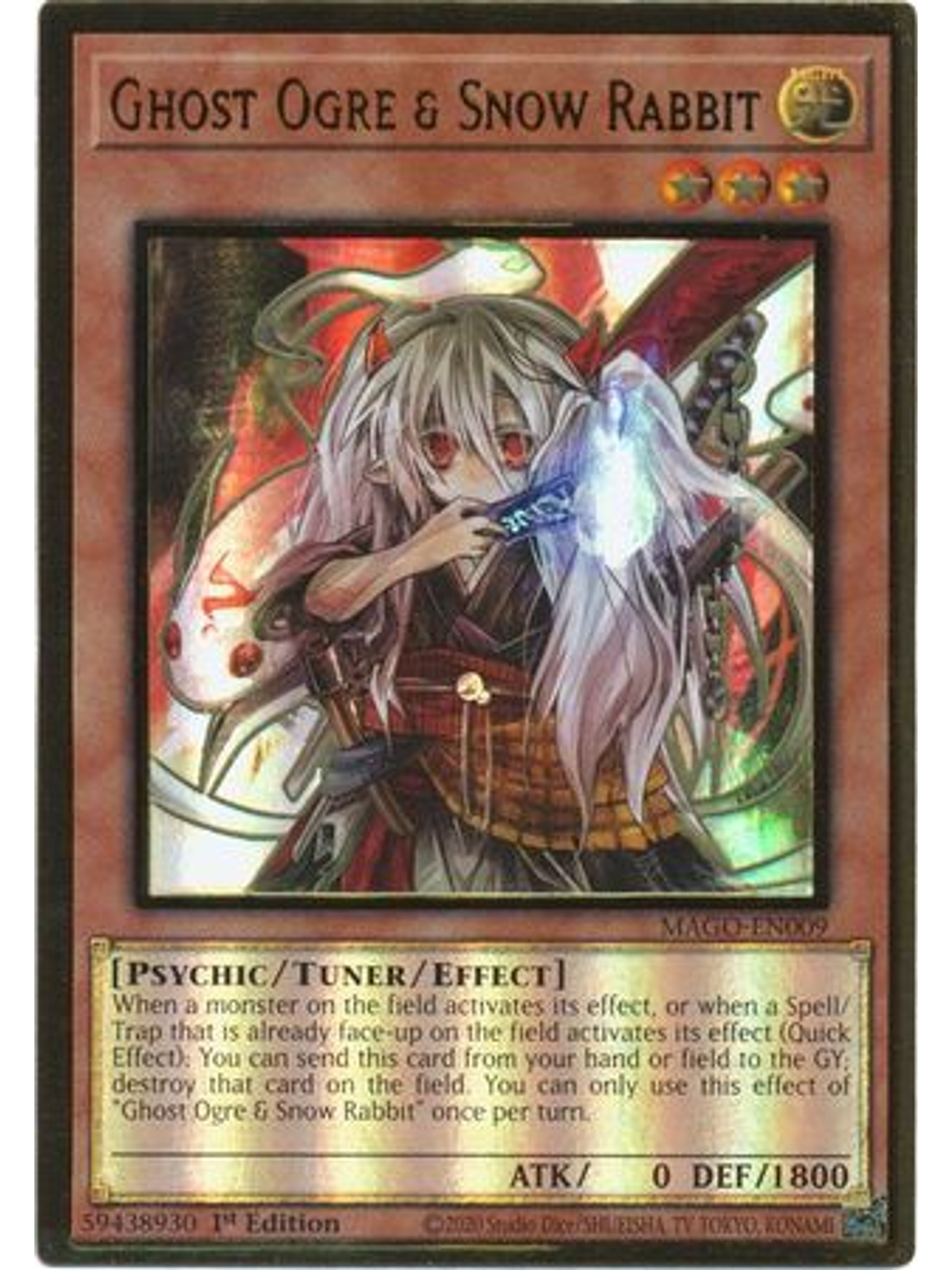 Ghost Ogre & Snow Rabbit - MAGO-EN009 - Premium Gold Rare 1st Edition 1