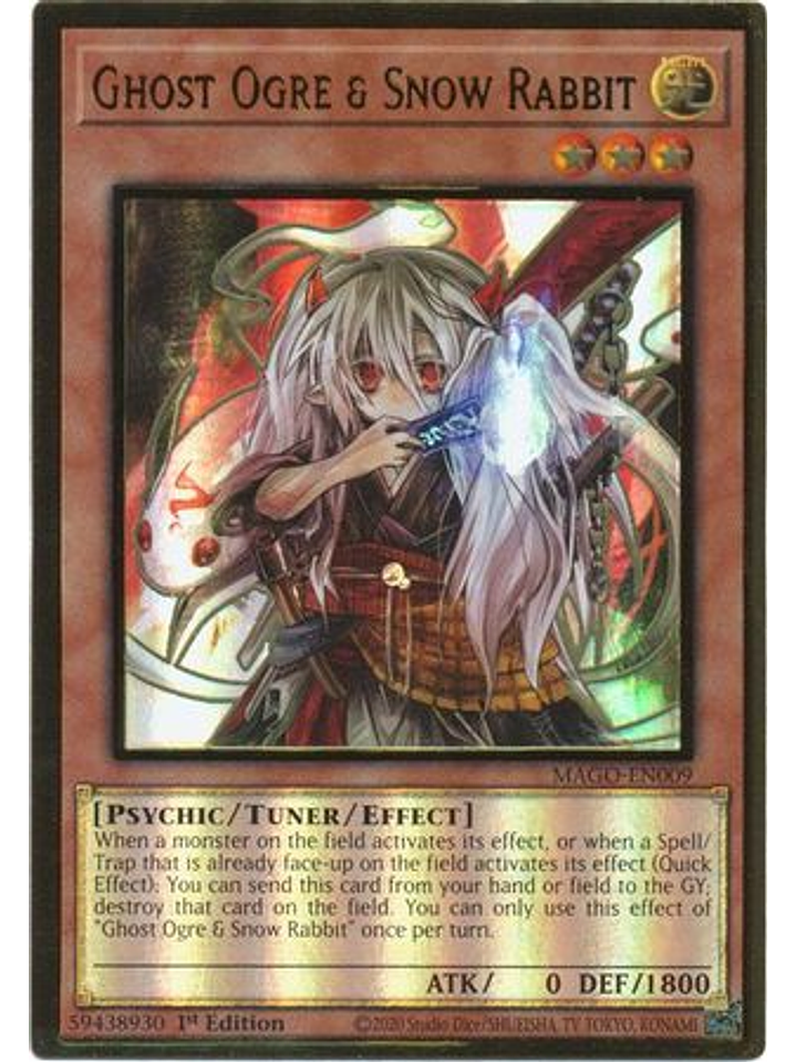 Ghost Ogre & Snow Rabbit - MAGO-EN009 - Premium Gold Rare 1st Edition 1