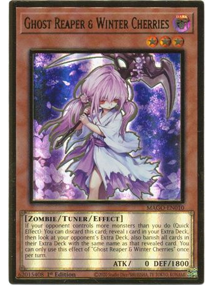 Ghost Reaper & Winter Cherries - MAGO-EN010 - Premium Gold Rare 1st Edition 1