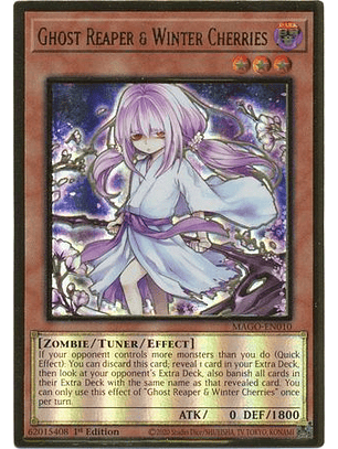 Ghost Reaper & Winter Cherries (Alt Art) - MAGO-EN010 - Premium Gold Rare 1st Ed.