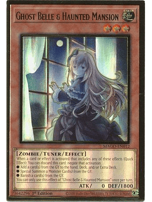 Ghost Belle & Haunted Mansion (Alt Art) - MAGO-EN012 - Premium Gold Rare 1st Ed.