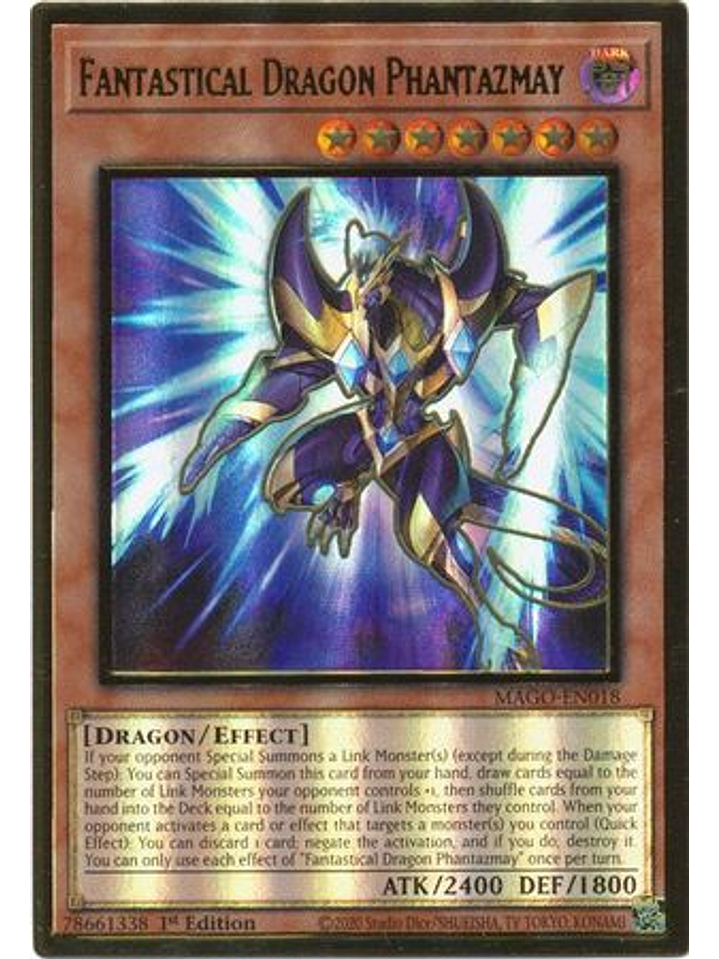 Fantastical Dragon Phantazmay (Alt Art) - MAGO-EN018 - Premium Gold Rare 1st Ed. 1