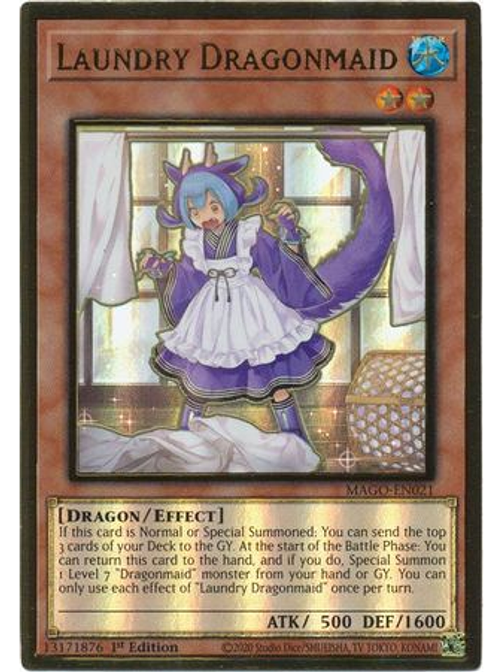 Laundry Dragonmaid - MAGO-EN021 - Premium Gold Rare 1st Edition 1