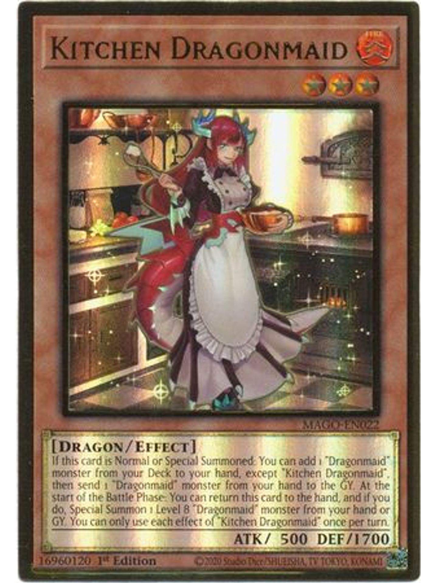 Kitchen Dragonmaid - MAGO-EN022 - Premium Gold Rare 1st Edition 1