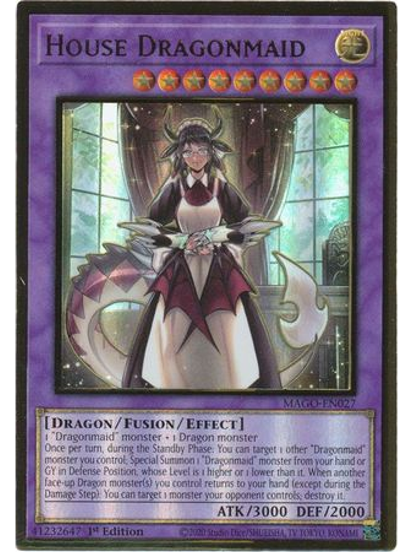 House Dragonmaid - MAGO-EN027 - Premium Gold Rare 1st Edition 1