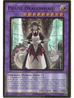 House Dragonmaid - MAGO-EN027 - Premium Gold Rare 1st Edition
