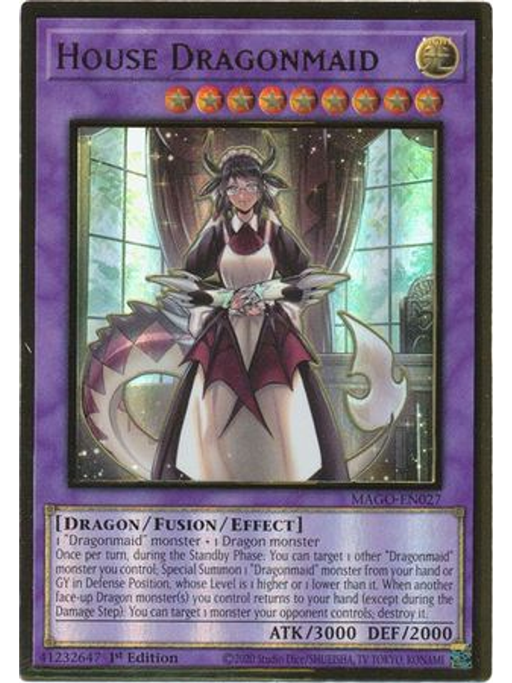 House Dragonmaid - MAGO-EN027 - Premium Gold Rare 1st Edition 1