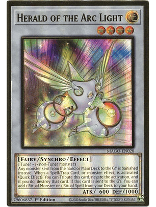 Herald of the Arc Light - MAGO-EN028 - Premium Gold Rare 1st Edition