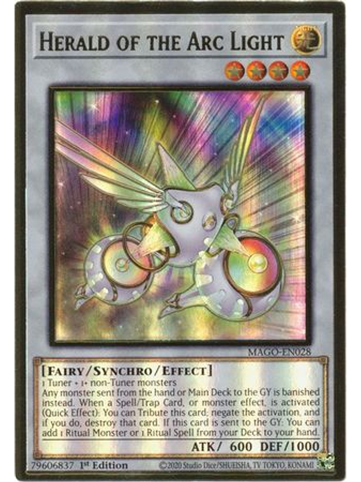Herald of the Arc Light - MAGO-EN028 - Premium Gold Rare 1st Edition 1