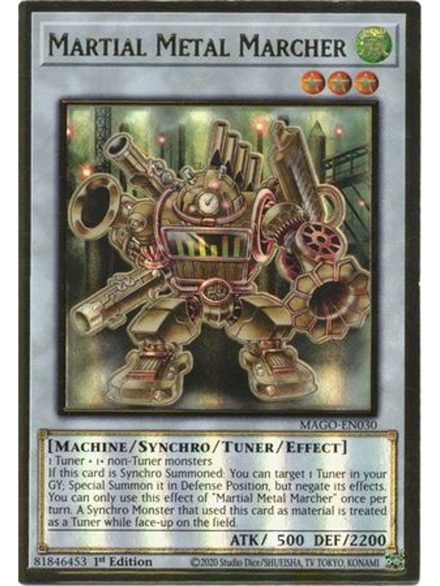 Martial Metal Marcher - MAGO-EN030 - Premium Gold Rare 1st Edition 1