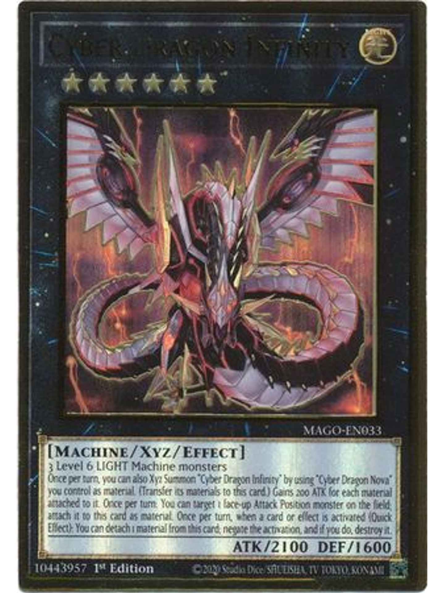 Cyber Dragon Infinity - MAGO-EN033 - Premium Gold Rare 1st Edition 1