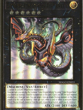 Cyber Dragon Infinity (Alternate Art) - MAGO-EN033 - Premium Gold Rare 1st Edition