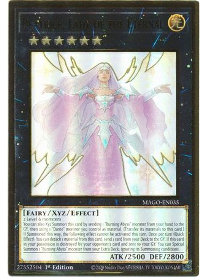 Beatrice, Lady of the Eternal - MAGO-EN035 - Premium Gold Rare 1st Edition 1